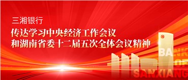 三湘银行传达学习中央经济工作会议和湖南省委十二届五次全体会议精神